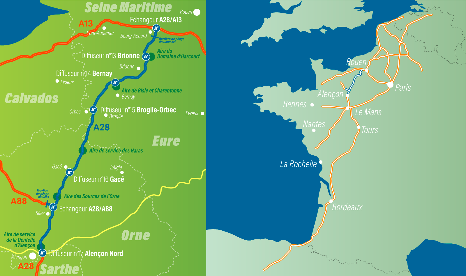 Presentation of the A28 motorway, in the heart of Normandy